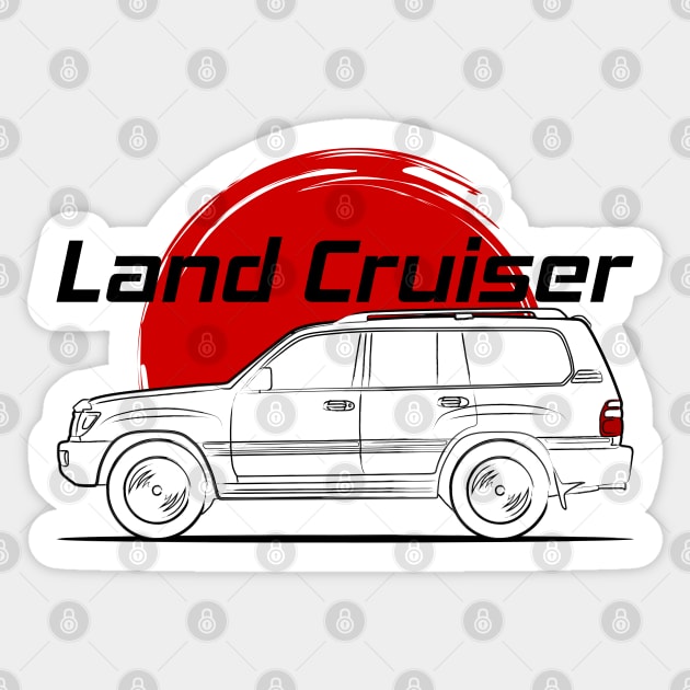 4WD Land Cruiser J100 Resty 1999 2007 Sticker by GoldenTuners